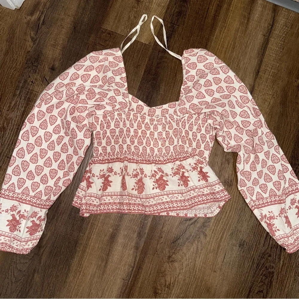 NWT Sim & Sam Linen Blend Spring Top